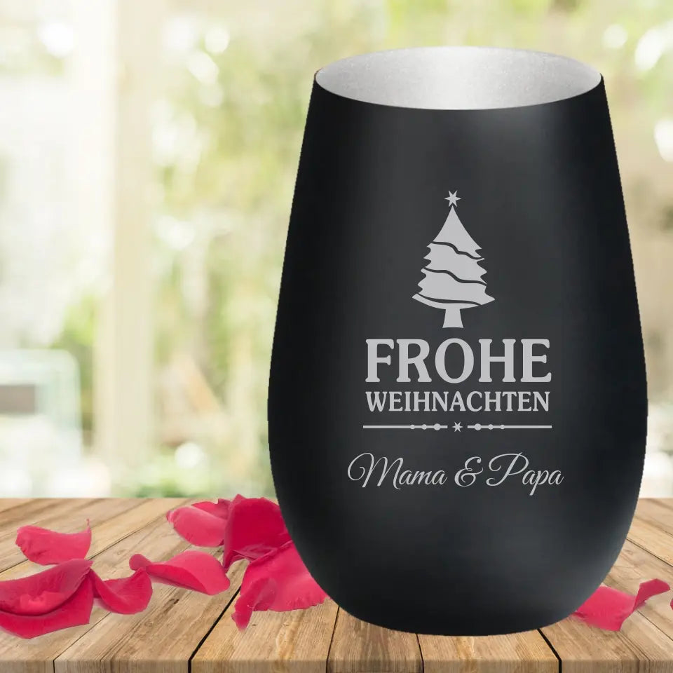 Edles Windlicht mit individueller Gravur als Weihnachtsgeschenk